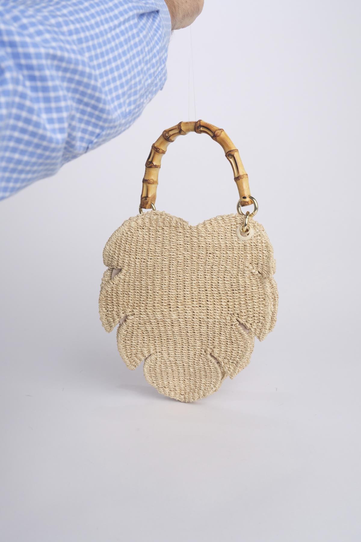 Borsa foglie + bamboo 12809 ADAM LEAF NATURAL serpui