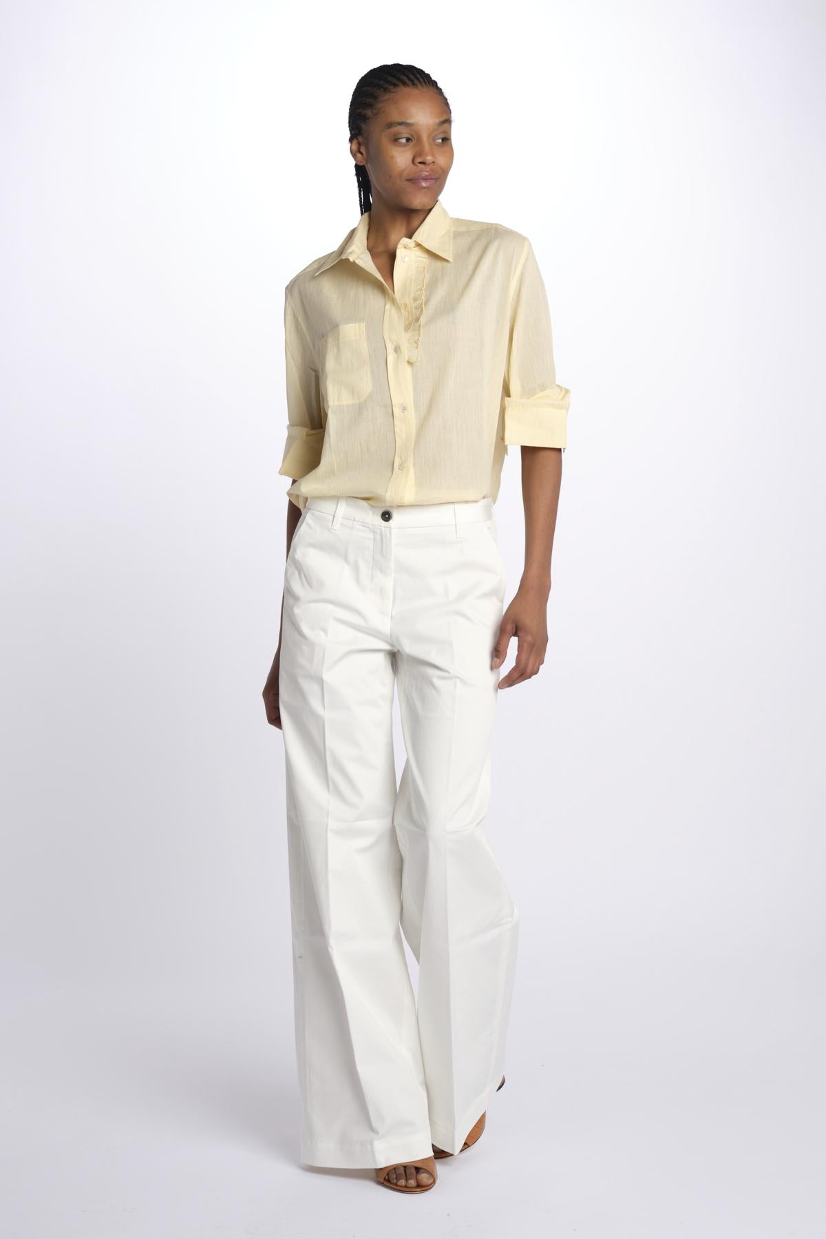 Camicia ANGELO con rouches ANGELO1TEE CREAM antik batik