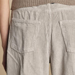 pantalone in velluto cropped ZELDA PEARL GREY true avenue