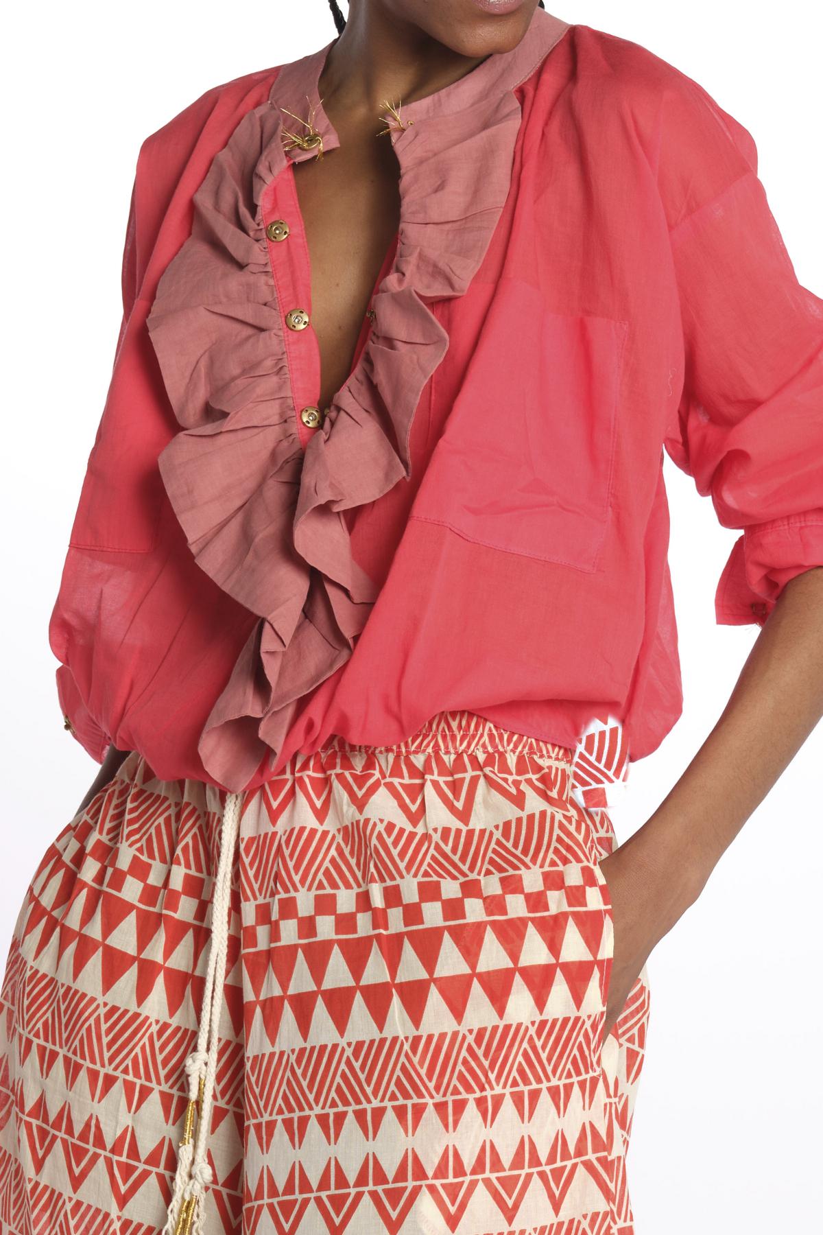 Camicia con rouches Frill Shirt FRS FLUORED yvonne s.