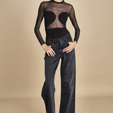 body manica lunga con trasparenze ALL NIGHTER BLACK undress code