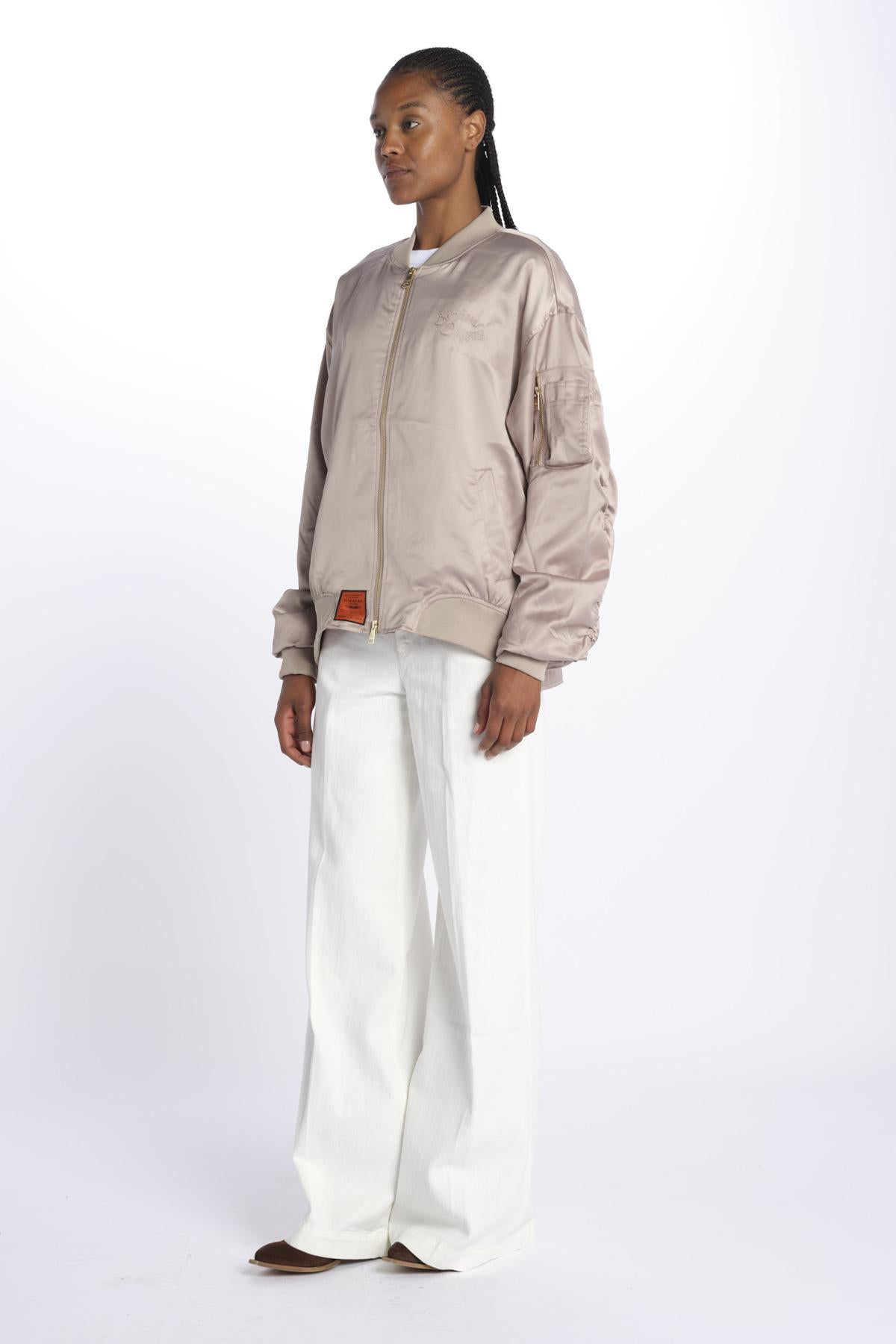BALLERINA raso elegante BALLERINA TAUPE bombers original