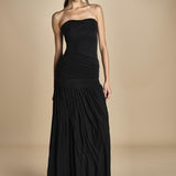 abito bustier e tulle. DR226 BLACK misha