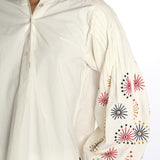 OKSANNA camicia con maniche a palloncino decorate E25TU001 ECRU stella forest