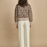 maglia collo alto maculata 32016-355 BEIGE.MORO 25 federica tosi
