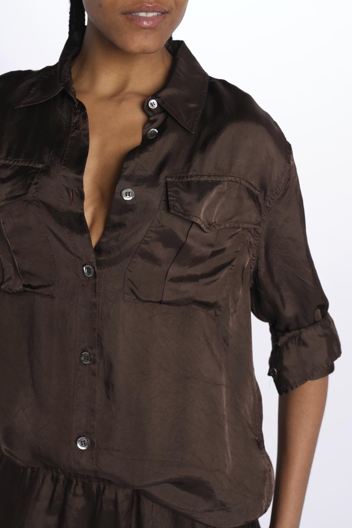 Camicia viscosa MOD.5489 CAFFE aspesi