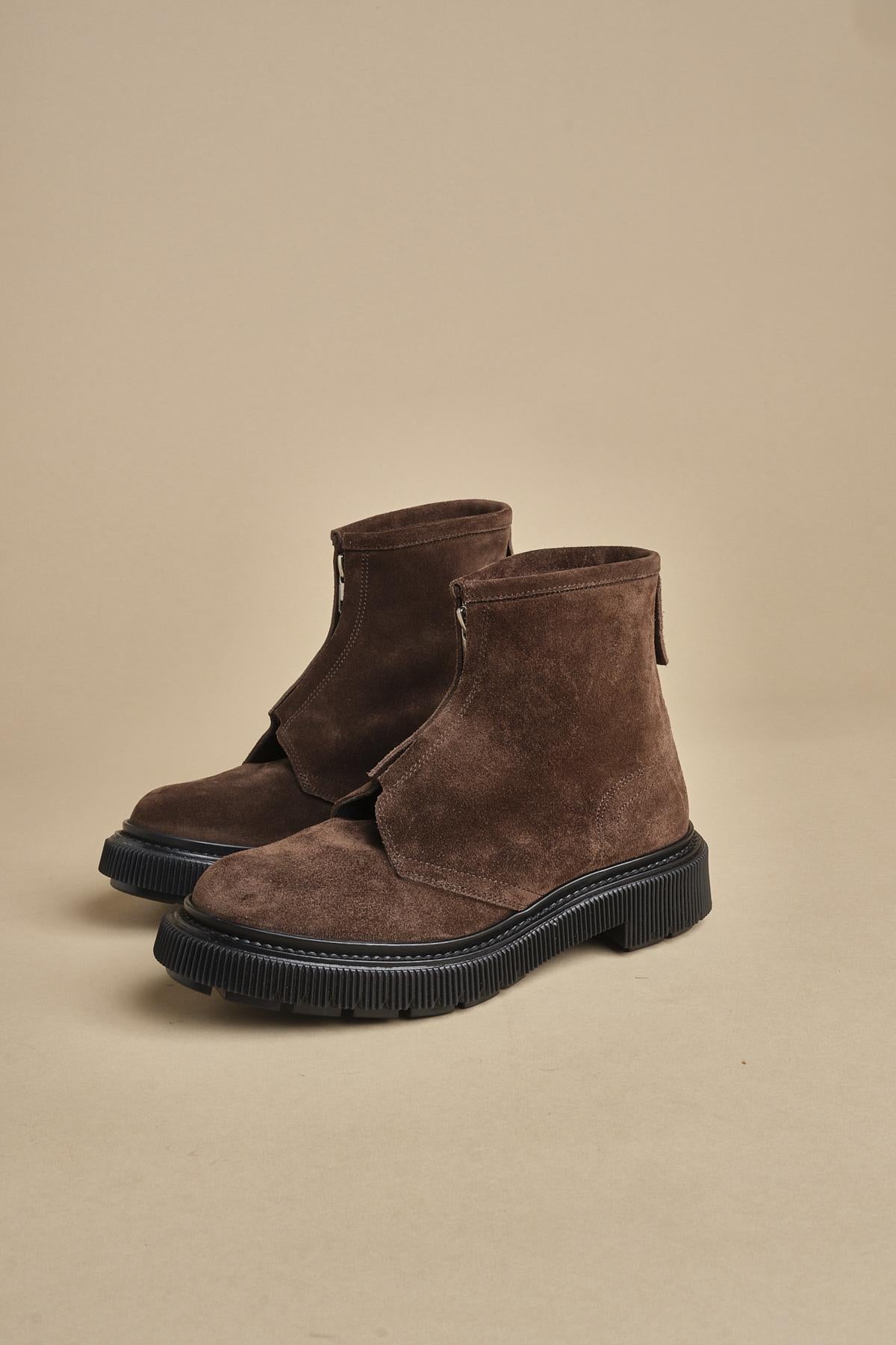 scarponcino in camoscio con zip 197 DARKEARTH adieu