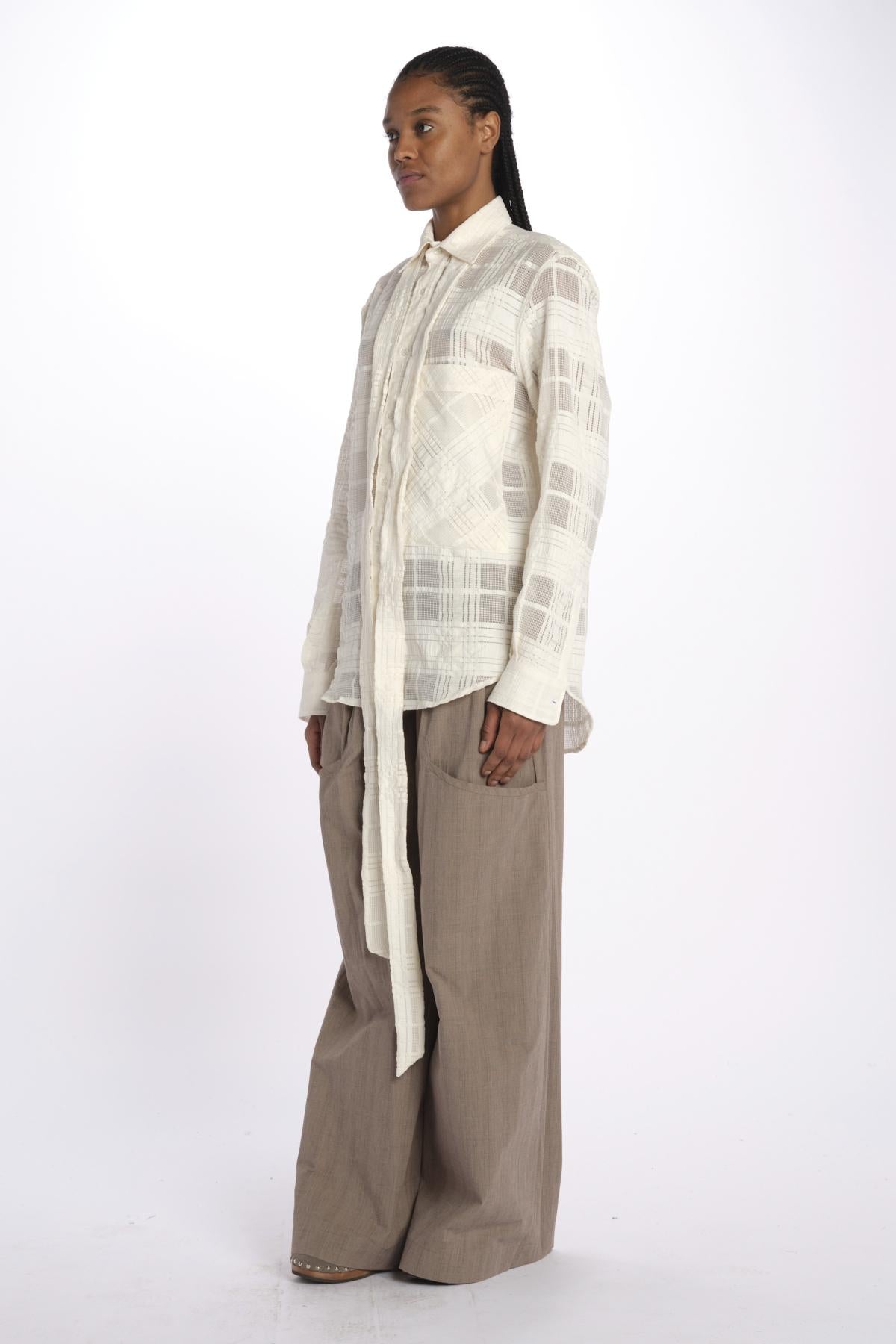 Camicia Jacqard galles ROB SHIRT WHITELACE jejia