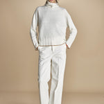 pantalone in fustagno OLIMPIA IVORY true avenue