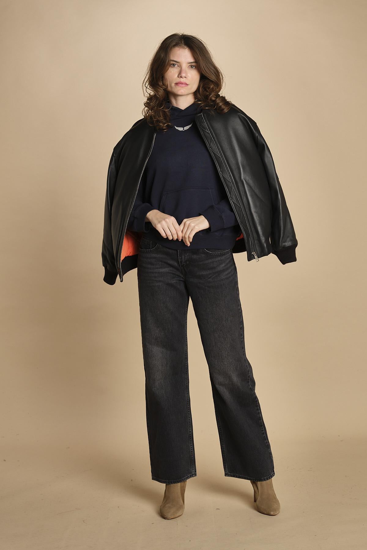 felpa con cappuccio e strass. JWSS01667 ENCRE 404 zadig & voltaire