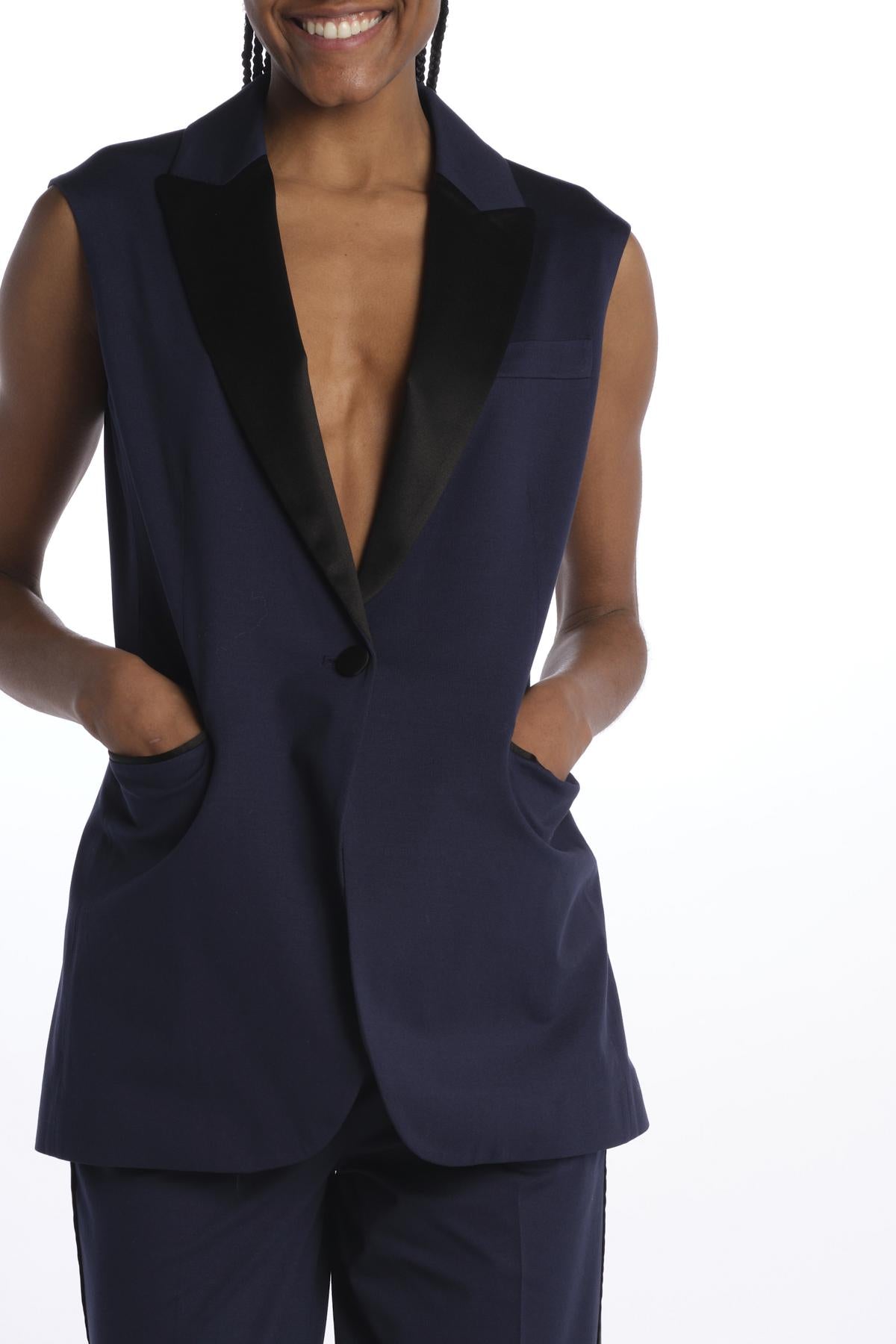 Gilet filo scozia 3417 INDIGO circolo 1901