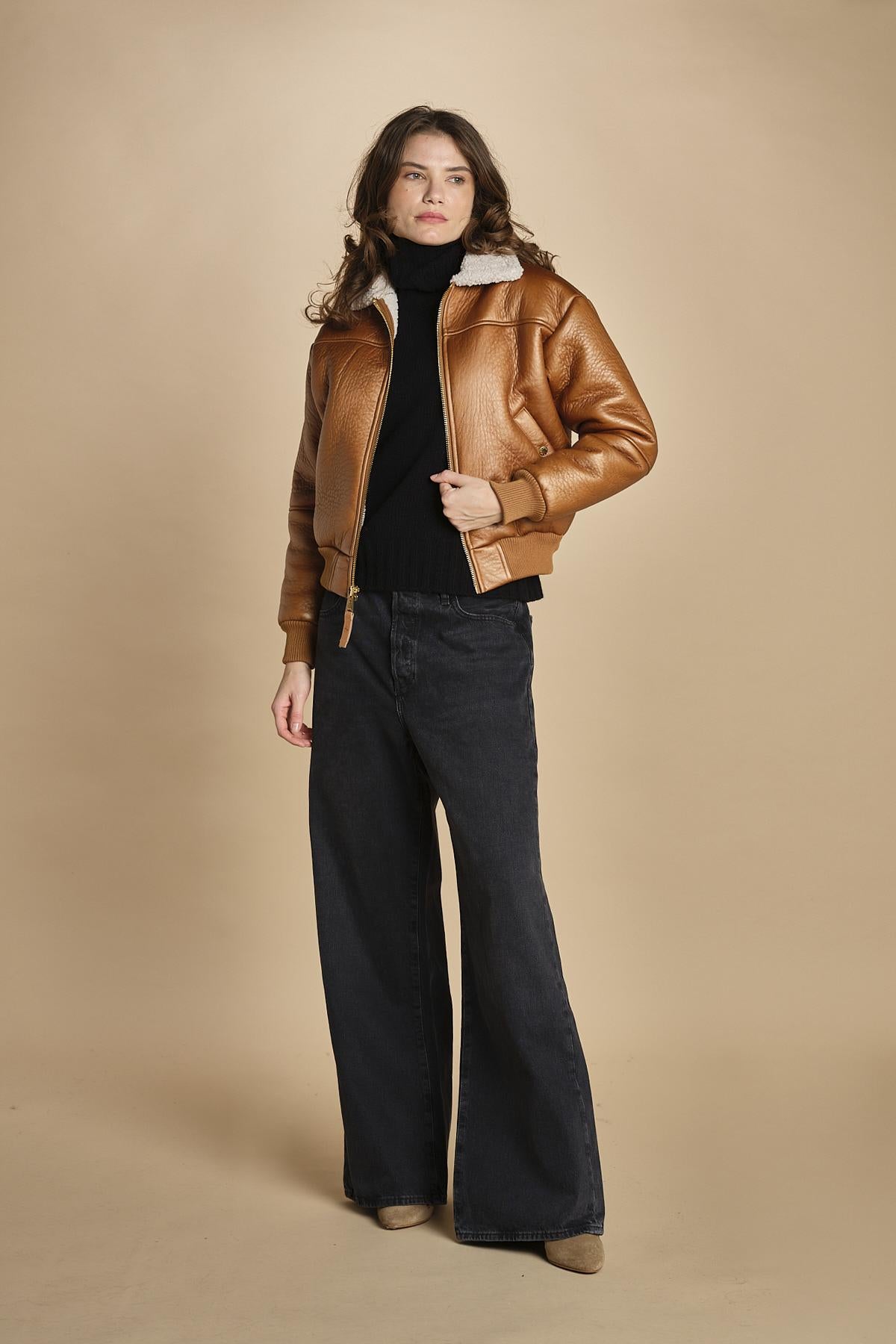 bomber in ecomontone F258007 370 CAMEL alpha