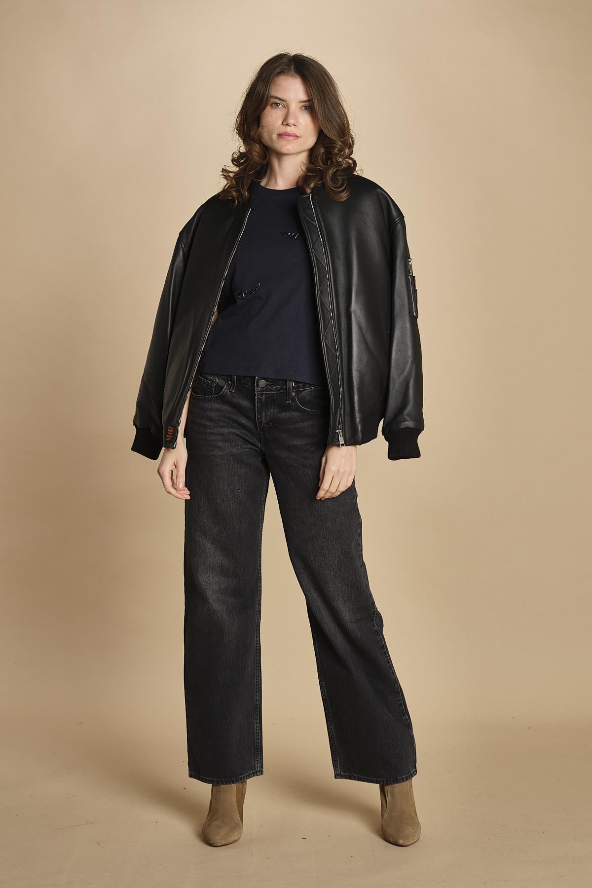 t-shirt con ali ricamate. JWTS02821 ENCRE 404 zadig & voltaire