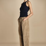 pantalone in velluto cropped ZELDA TOFEE true avenue