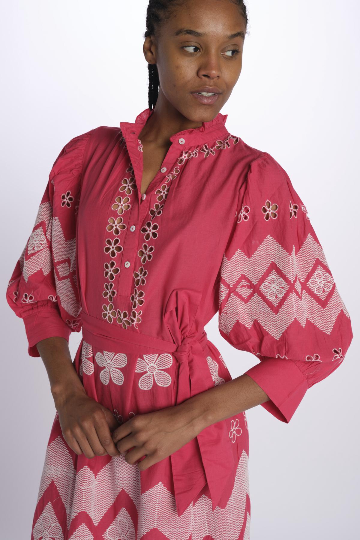Caftano TOLEDO ricamo fiore TOLEDO1LDR WATERMELON antik batik