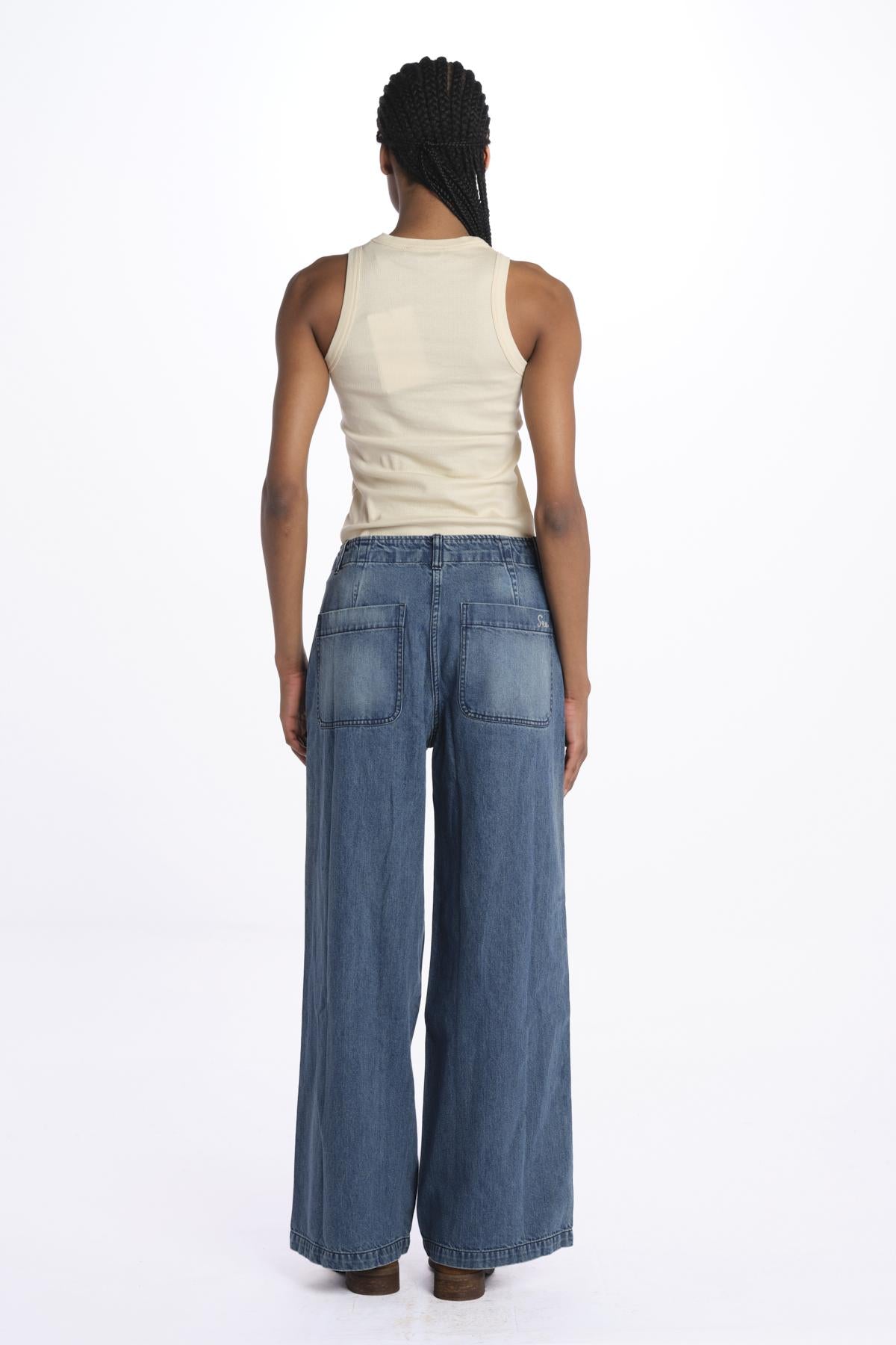 AMARI denim ricamati 080 BLUE sea ny