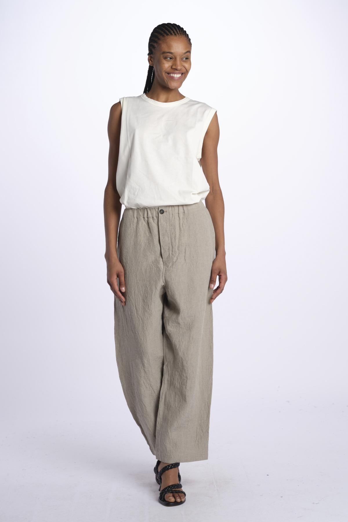 Pantaloni lino con elastico PILAR NATURA sofie d'hoore