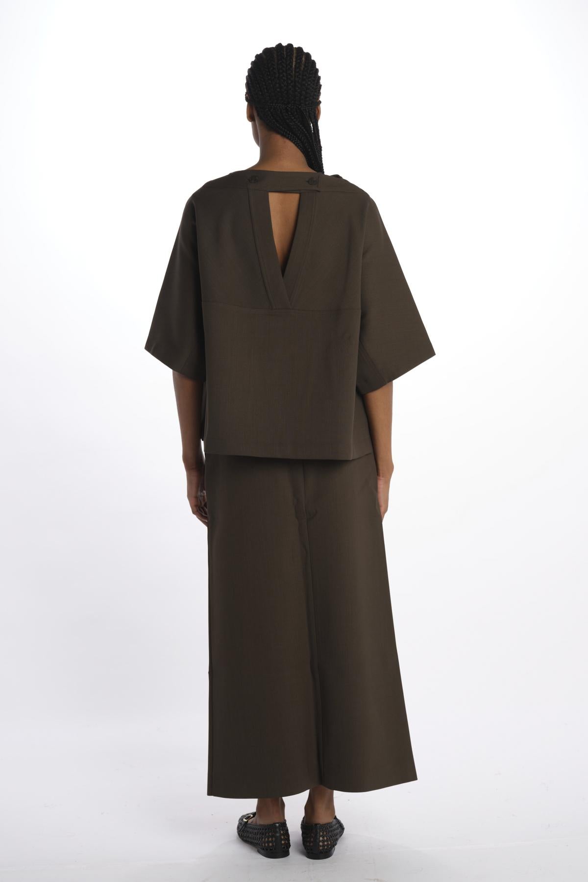 Maglia scollo v dietro HESSE1390 MOSS studio nicholson