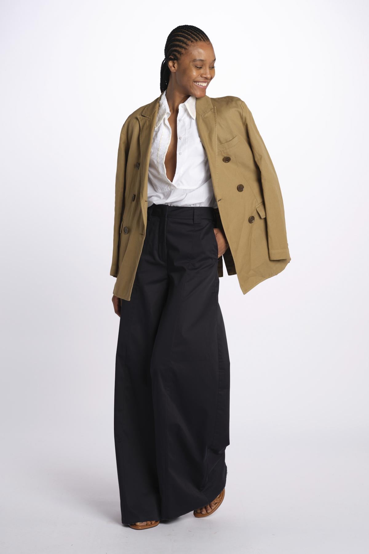 Pantalone ALMA palazzo ALMA T0194 NIGHT BLUE the latest