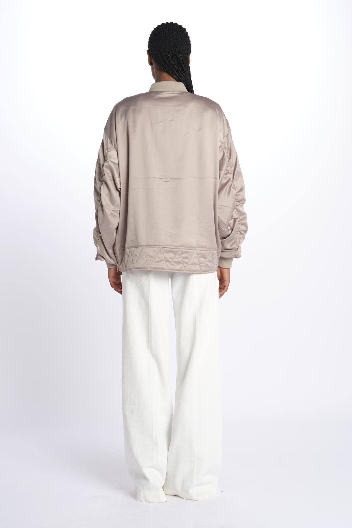 BALLERINA raso elegante BALLERINA TAUPE bombers original