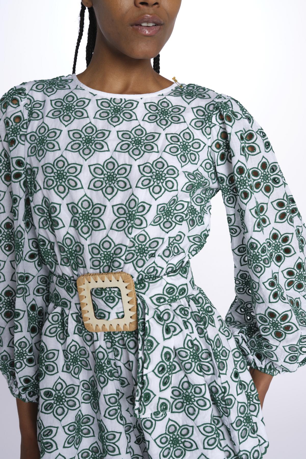 sundress S25057EYELETGREEM
