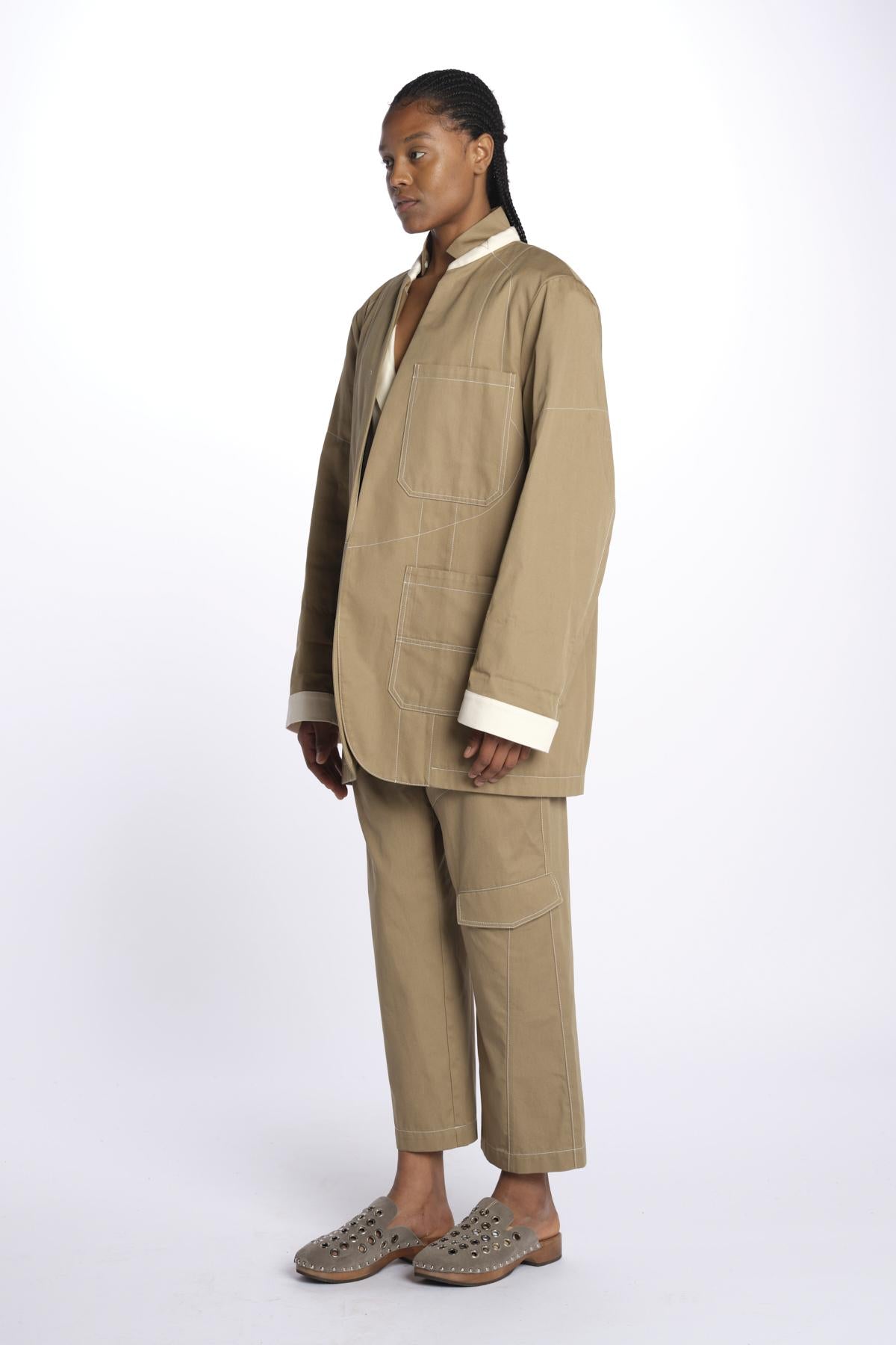 Giacca BIRKIN WORK BLAZER over 10315 070 KHAKI jejia
