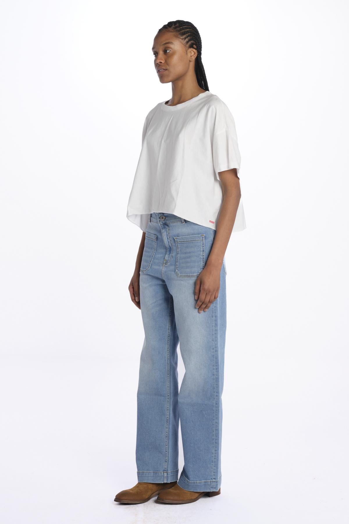 T-shirt FARPY scatoletta cintura dietro FARPY T1758 010 bellerose