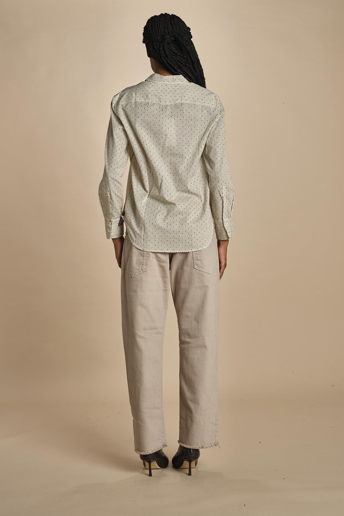 Camicia SELMA microstampa P28D0SELMA-T4733 S570 massimo alba