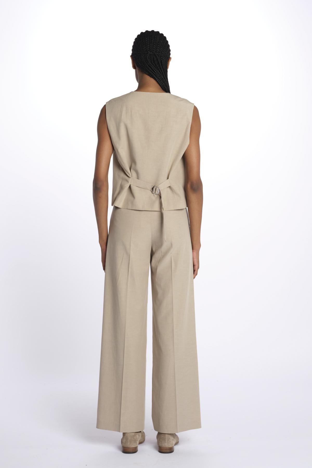 Gilet linen 252-1701 6202 vis a vis