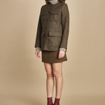 giacca a quadretti girocollo con quattro tasche. ENGEL 4HVA64-V02722 KAKI vanessa bruno