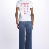 Walk bc concert cherry love JWTS02684 WHITE zadig & voltaire