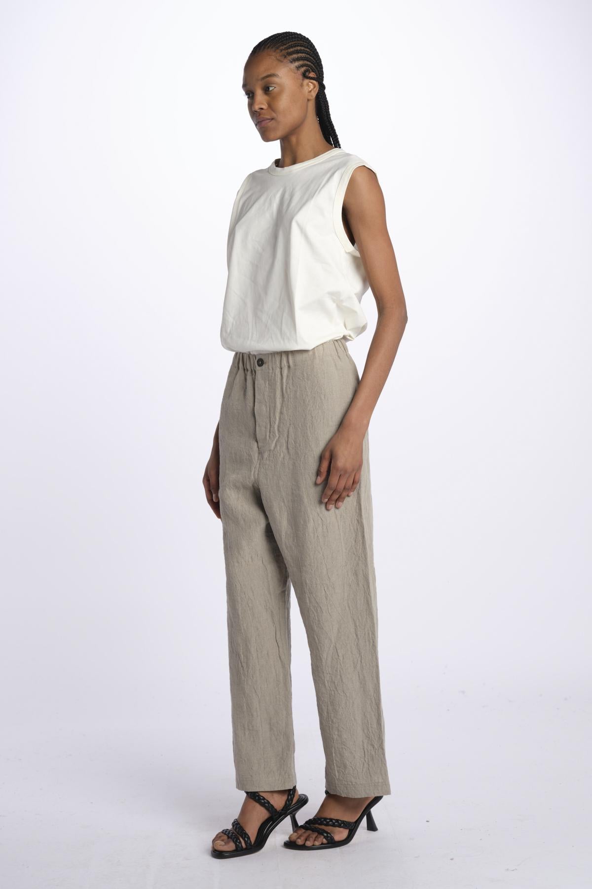 Pantaloni lino con elastico PILAR NATURA sofie d'hoore