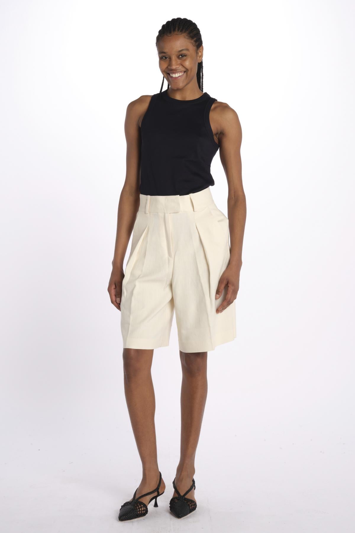 PEONY SUE short misto lino IO115171 WH014 ivy oak
