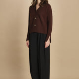 cardigan tre bottoni MIL4A24 25298 TESTA MORO milaura