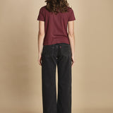 t-shirt con ali ricamate. JWTS02821 BURGUNDY 540 zadig & voltaire