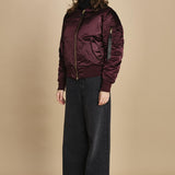 bomber unisex nylon raso 756111 MA- 608 DARK CHERRY alpha