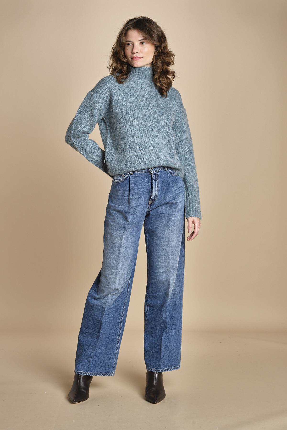 MYAC maglia collo alto in shetland BEMT512 JADE hartford