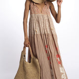 Abito s/m fiori piazzati Maxi Hippydress Sleeveless MHS TD1 CR1 yvonne s.