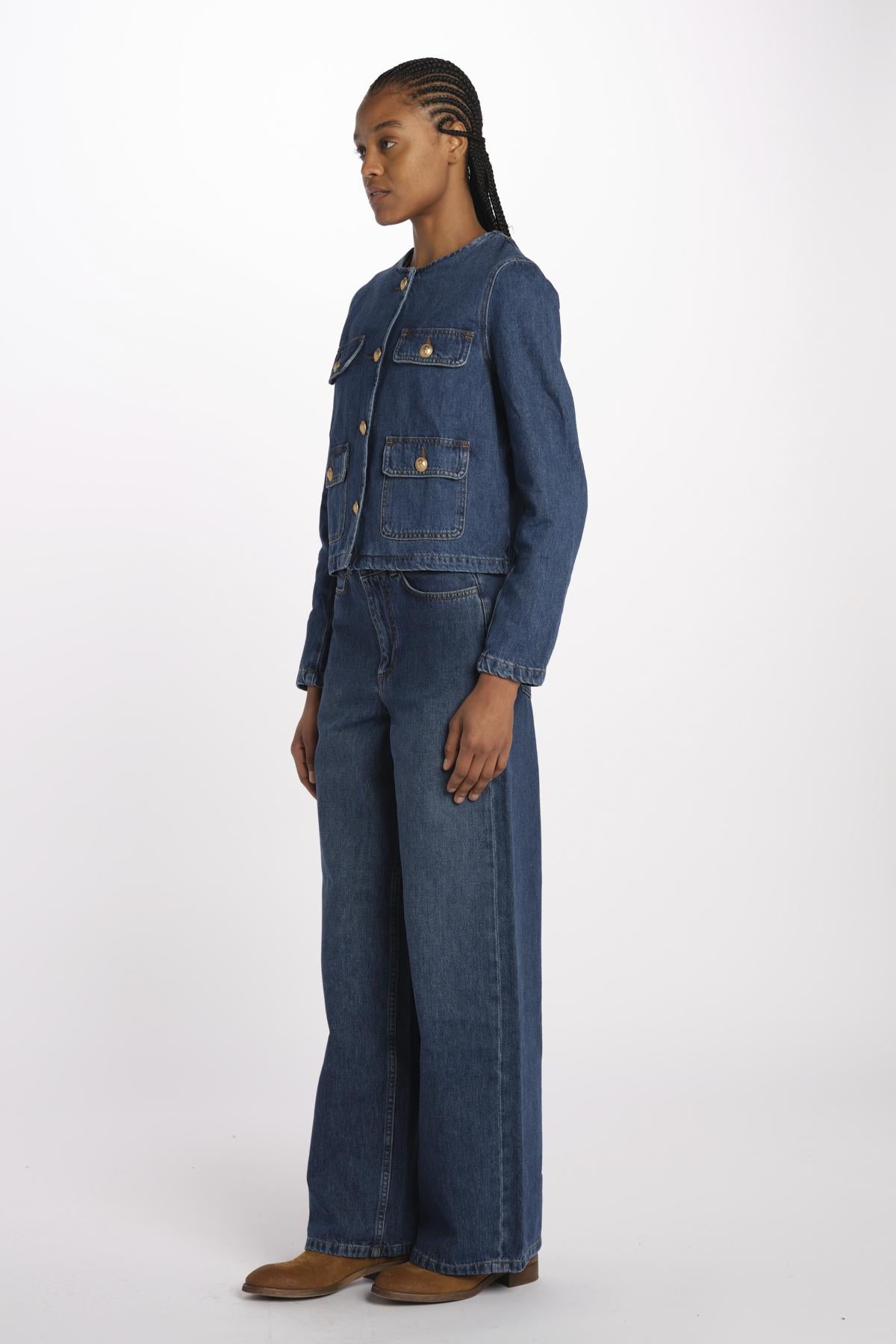 Giubbino jeans bottoni oro DEANA ROYAL705 vanessa bruno