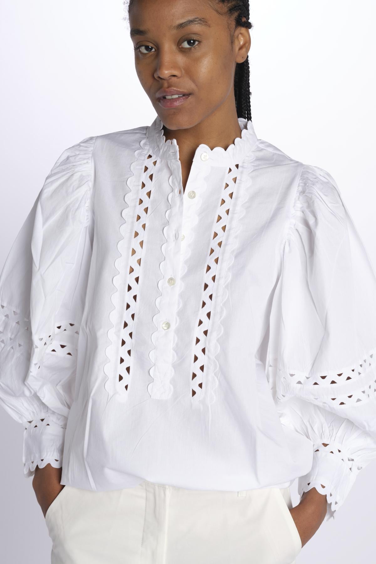 Camicia ROMIE con passamano ROMIE1BLO WHITE antik batik