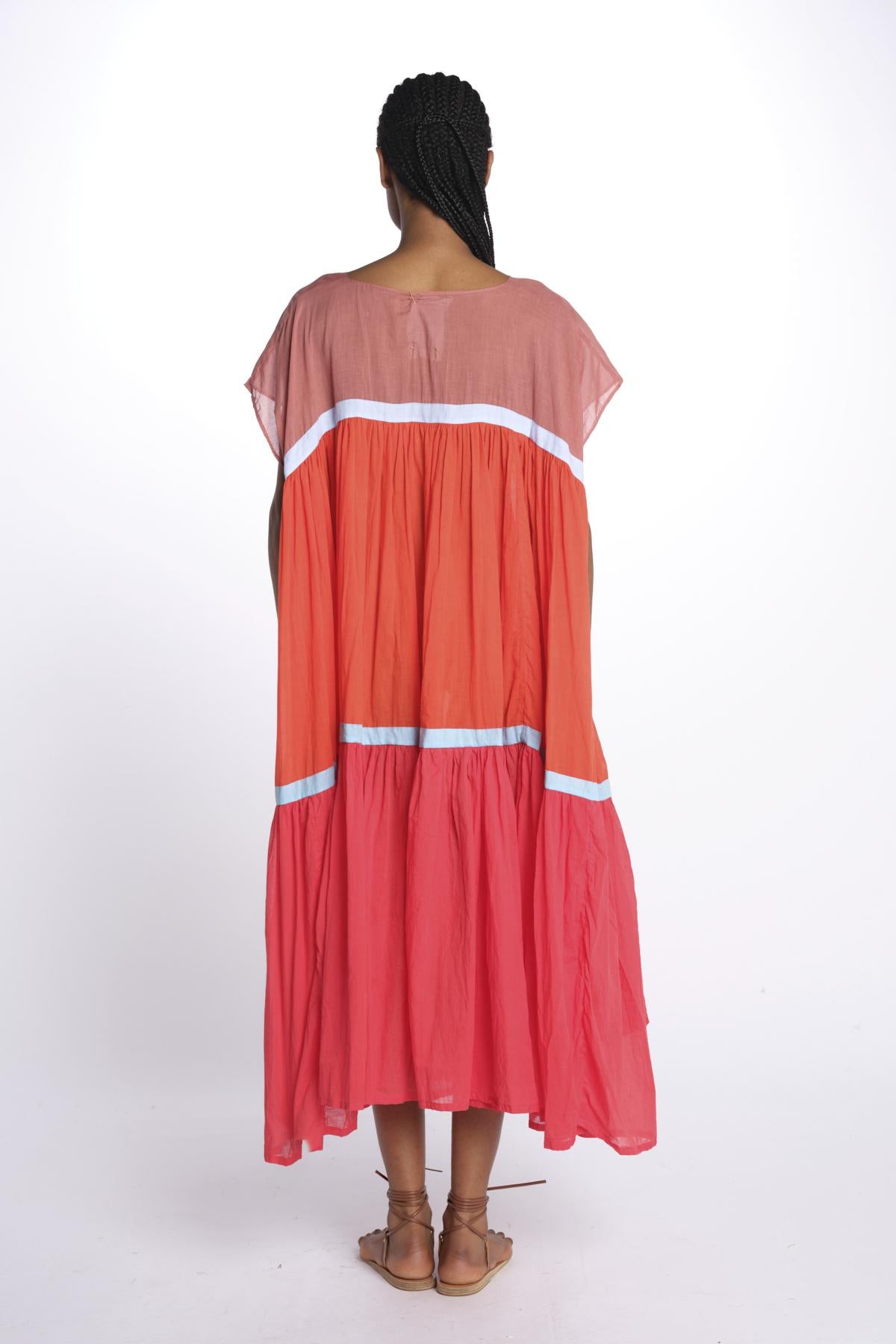 Abito m/c 3 colori Wind dress long WL INDIA RED yvonne s.