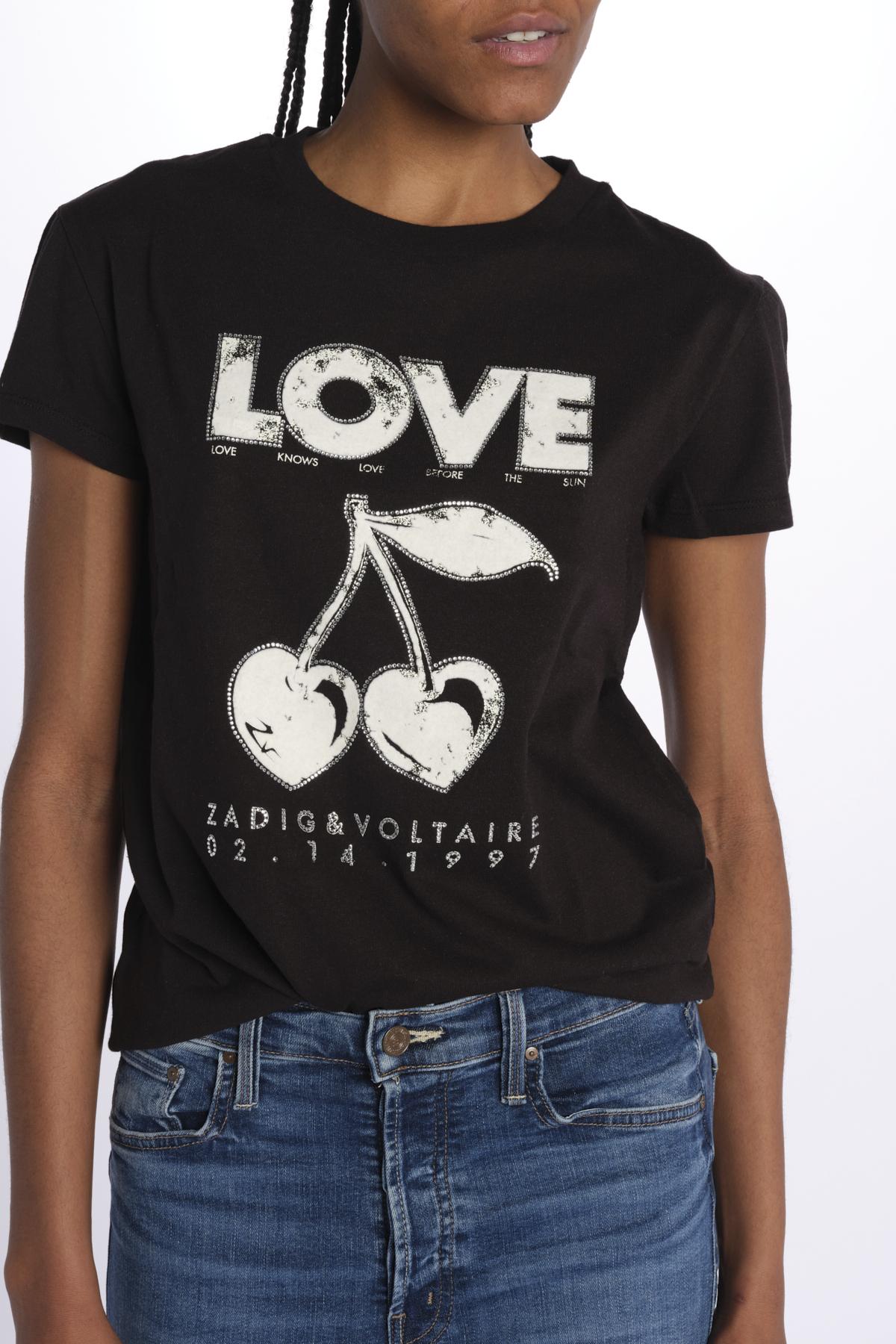 Walk bc concert cherry love JWTS02684 BLACK zadig & voltaire