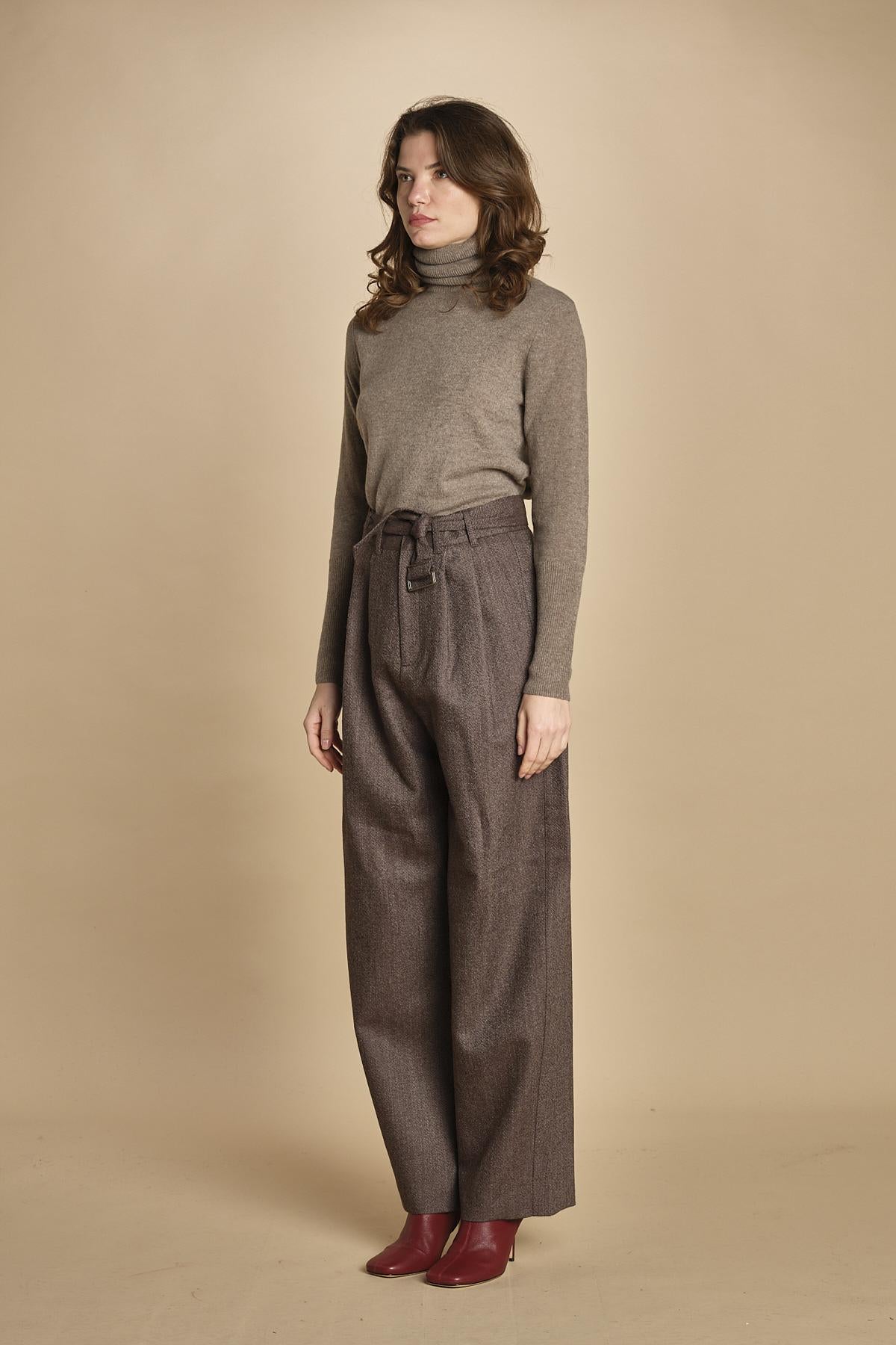 pantalone con due pinces occhio di perenice. PAN0261 MAR1025W soeur