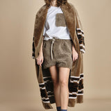 metà montone e metà in cotone NORMA SHORT MJD233AATEX72 J0229 DOVE FUR jejia