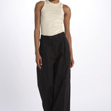 Pant PETRA 2 pinces popeline PETRA PE66 NERO nine in the morning