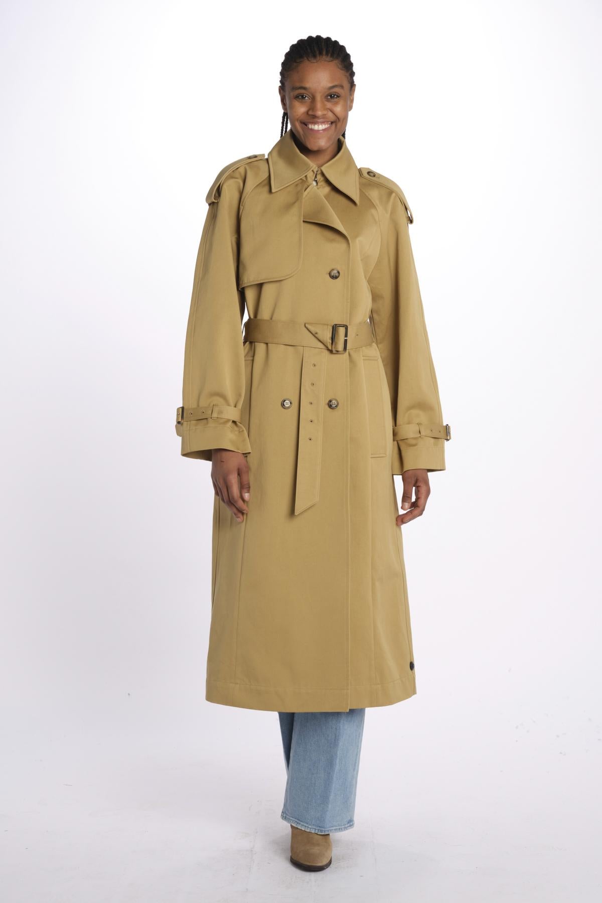 Trench lungo IO111146 BE455 ivy oak