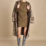 mini abito con fibbie MAILEY DRESS OLIVE malina