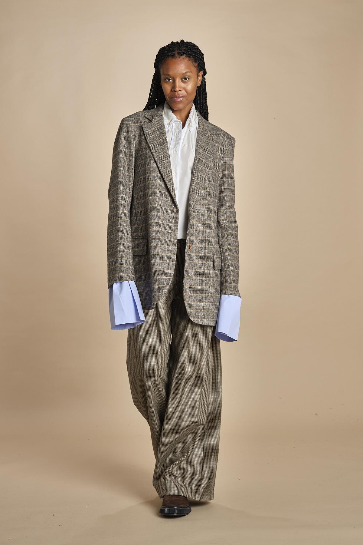 BIRKIN blazer e bottoni in galles MJD514_A26245 COTTON CHECK jejia