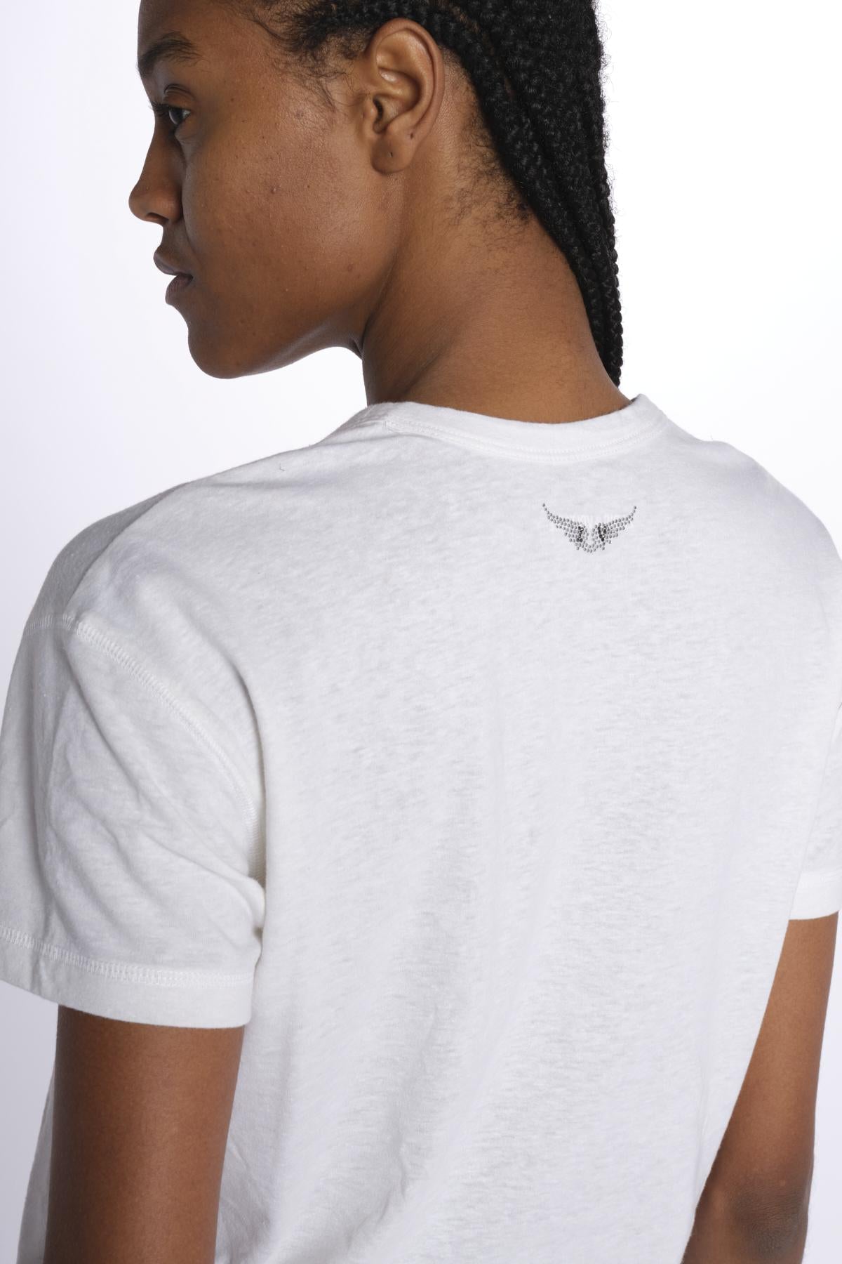 Marta v pcl wings strass JWTS02726 WHITE zadig & voltaire