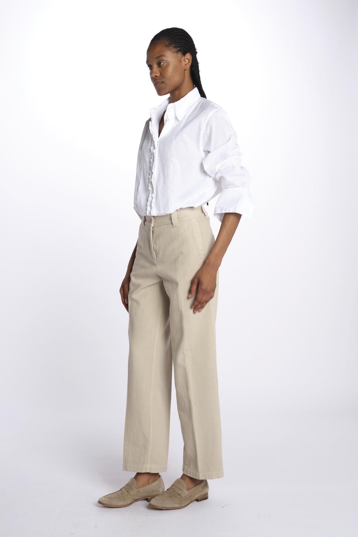 Pantaloni gamba dritta MOD.0186 BEIGE aspesi